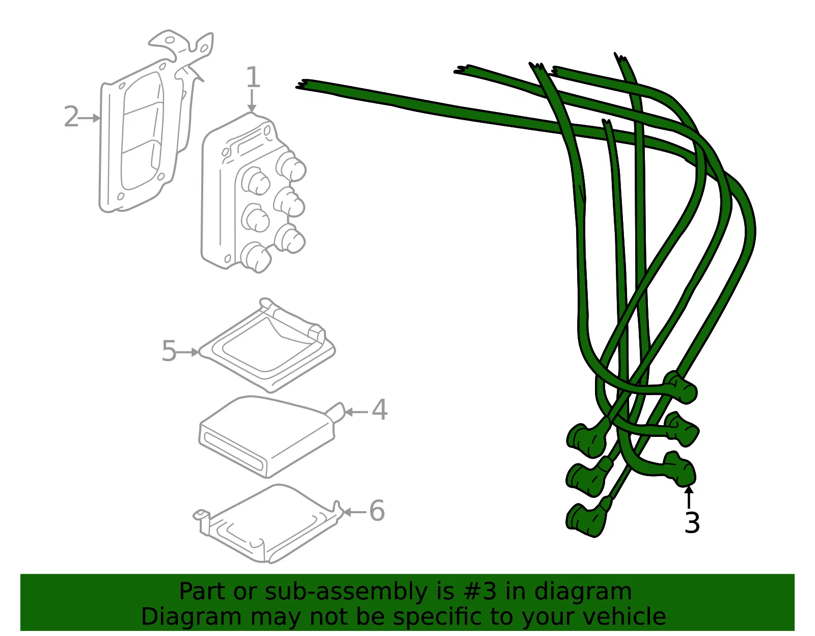Plug Wire Set - Mazda (0000-18-150A) - view 3