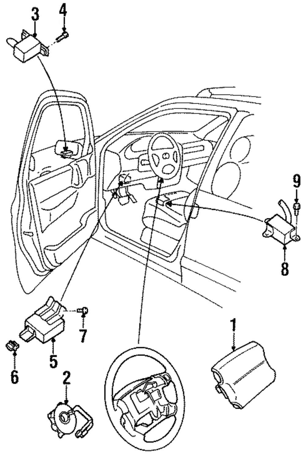 Air Bag Control Module Bolt - Nissan (01141-00321)