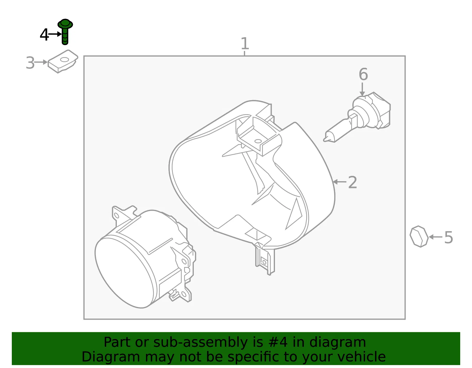 Center High Mount Stop Light Bolt - Nissan (08146-6162G) - view 4