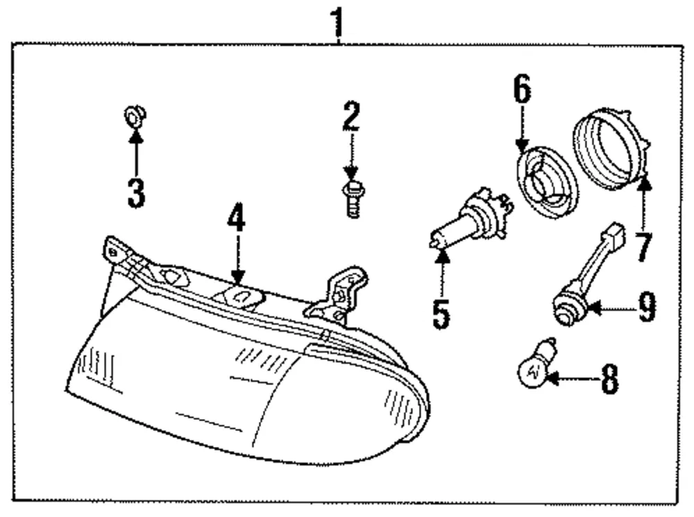 Headlamp Assembly Screw - Nissan (08360-6125G)