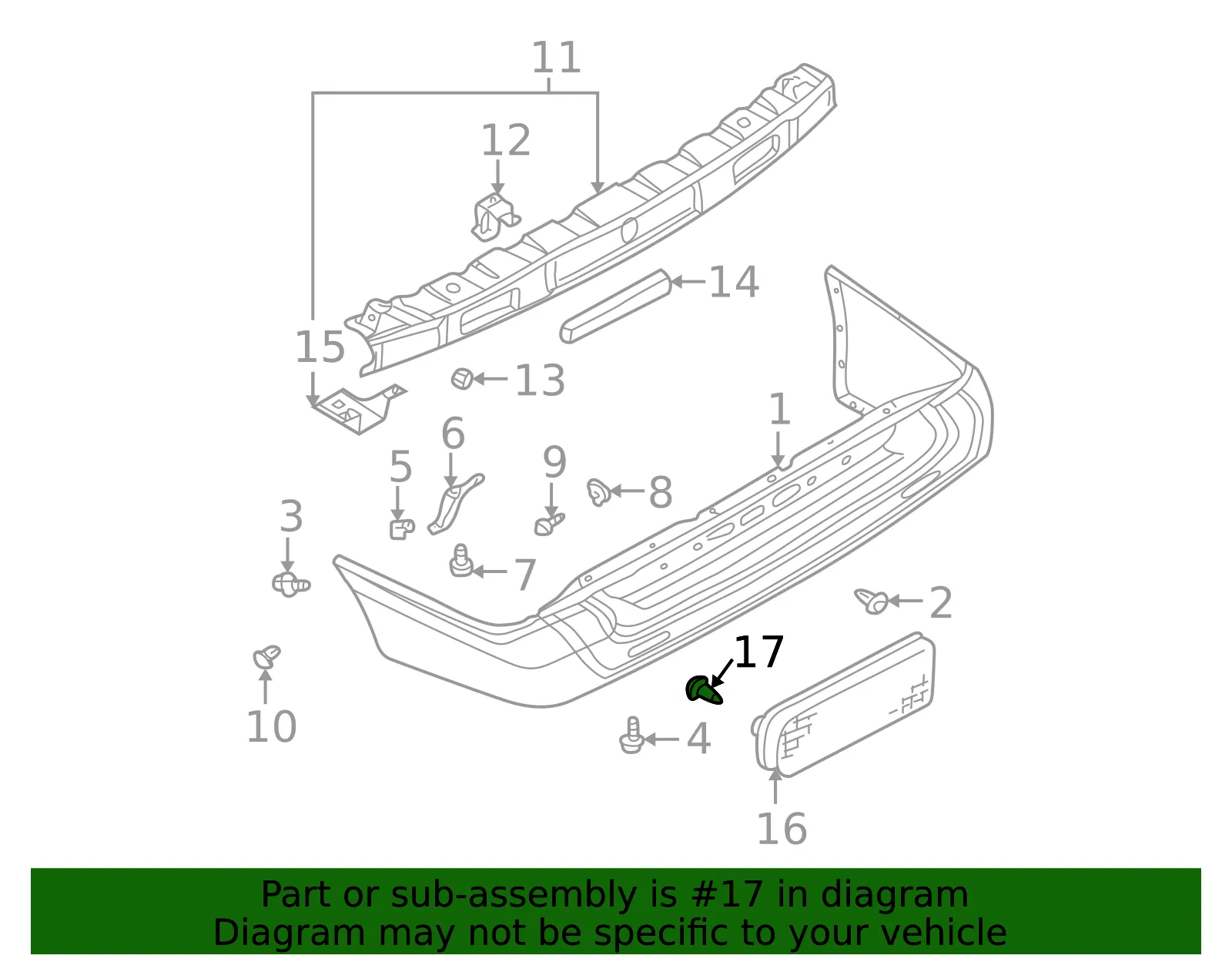 Reflector Panel Screw - Nissan (08543-5105A) - view 2