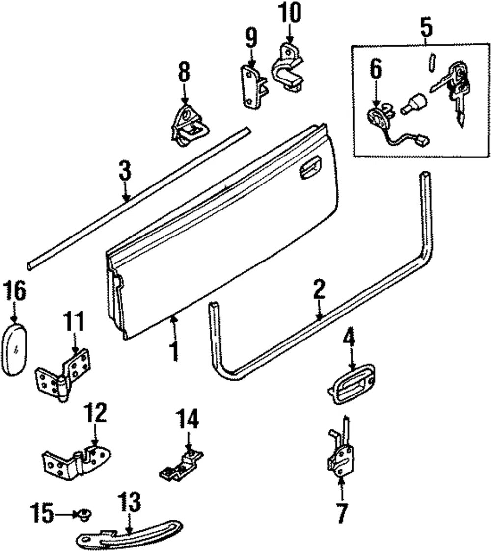 Tailgate Release Switch - Kia (0K01A-62498)
