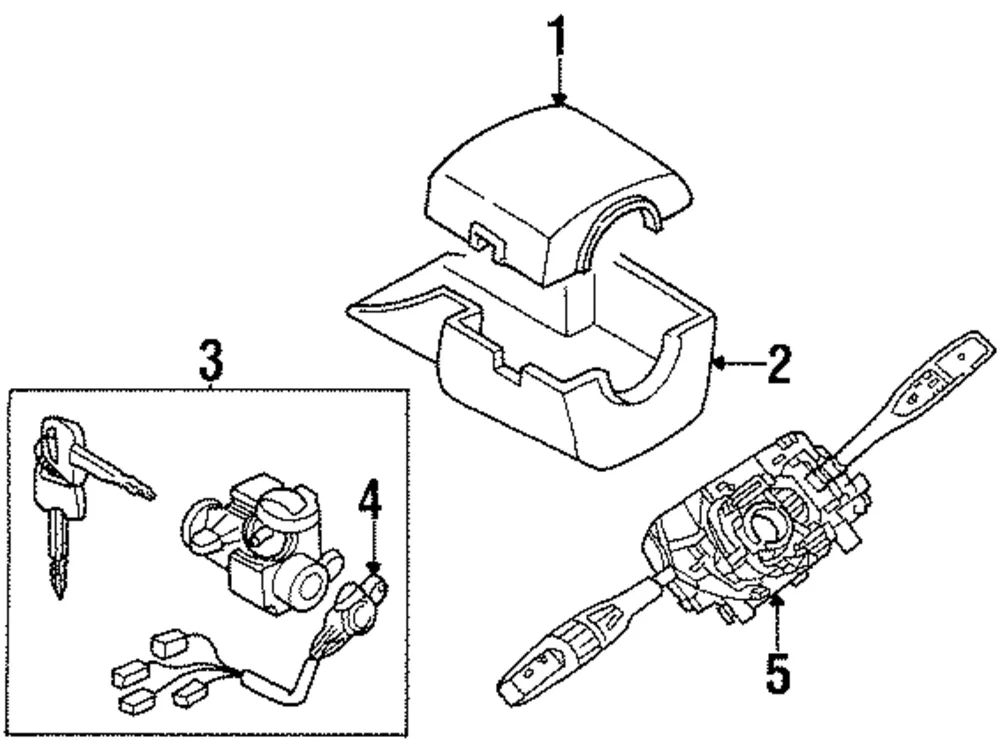 Ignition Lock Cylinder - Kia (0K04M-76990)