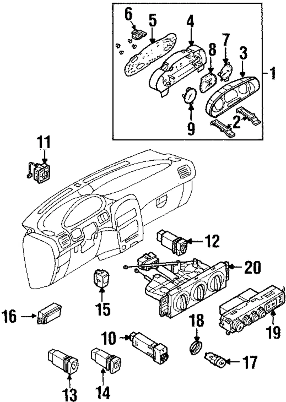 Cluster Assembly Bracket - Driver's Side (LH) - Kia (0K070-55031)