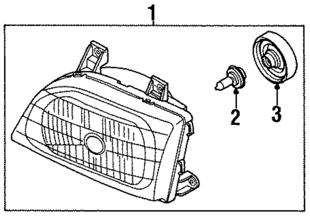Headlamp Assembly - Driver's Side (LH) - Kia (0K08A-51040B)