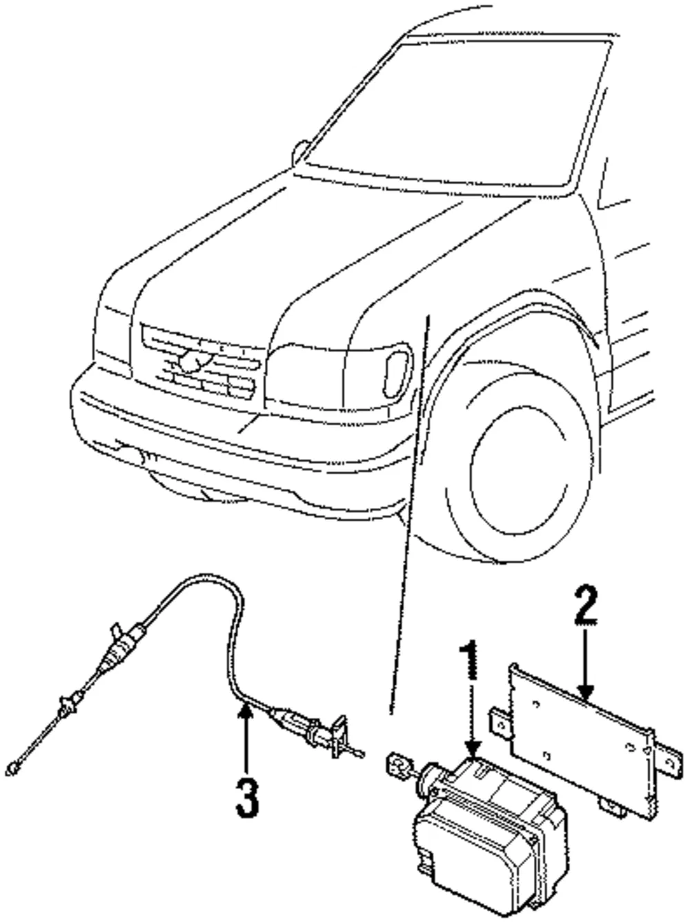 Control Module Bracket - Kia (0K08A-66313D)