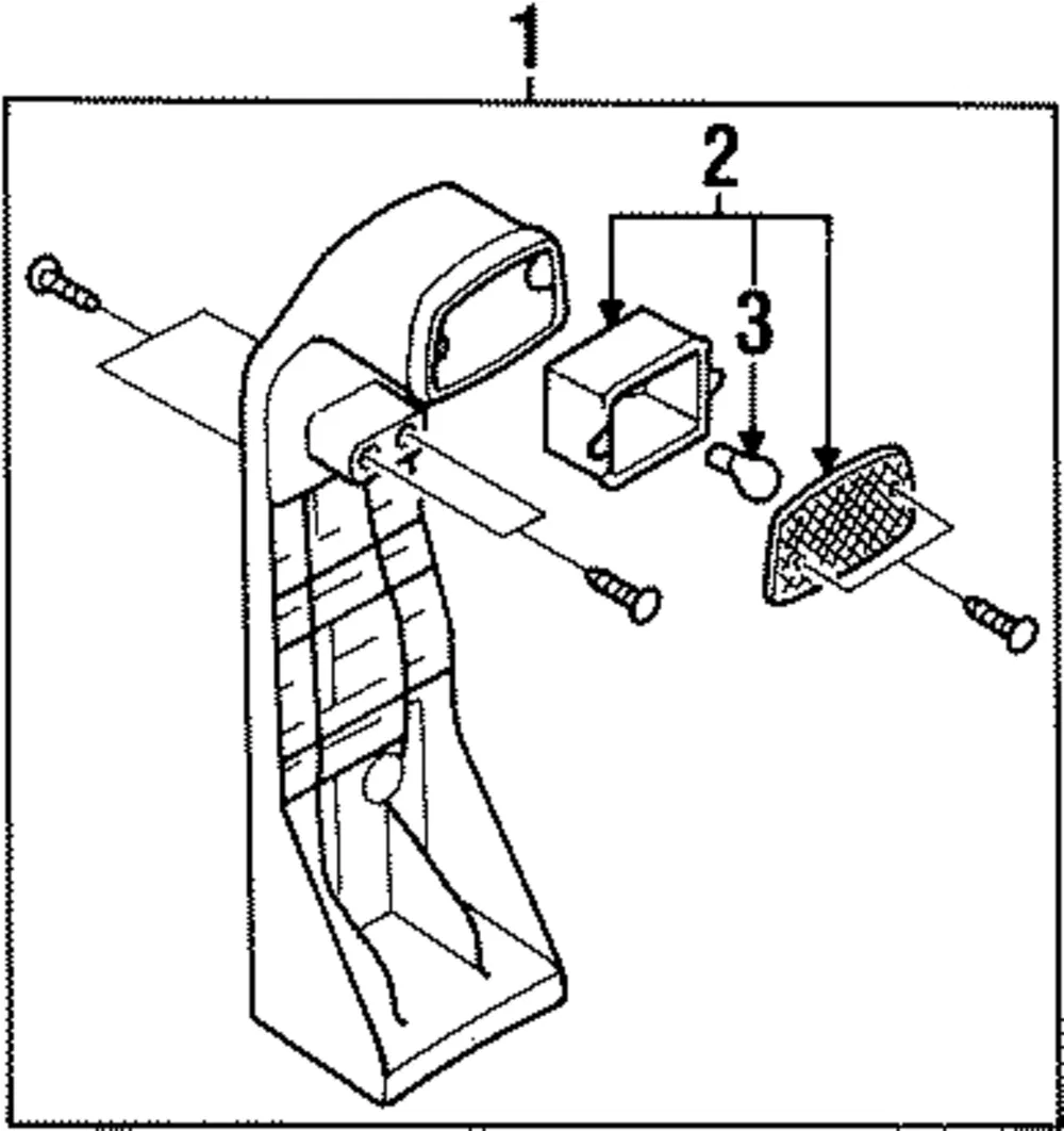 Center High Mount Stop Light Lens - Kia (0K08E-51581)