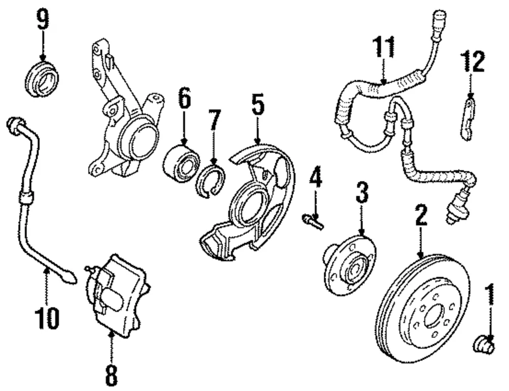 ABS Sensor Bracket - Passenger Side (RH) - Kia (0K216-43712)