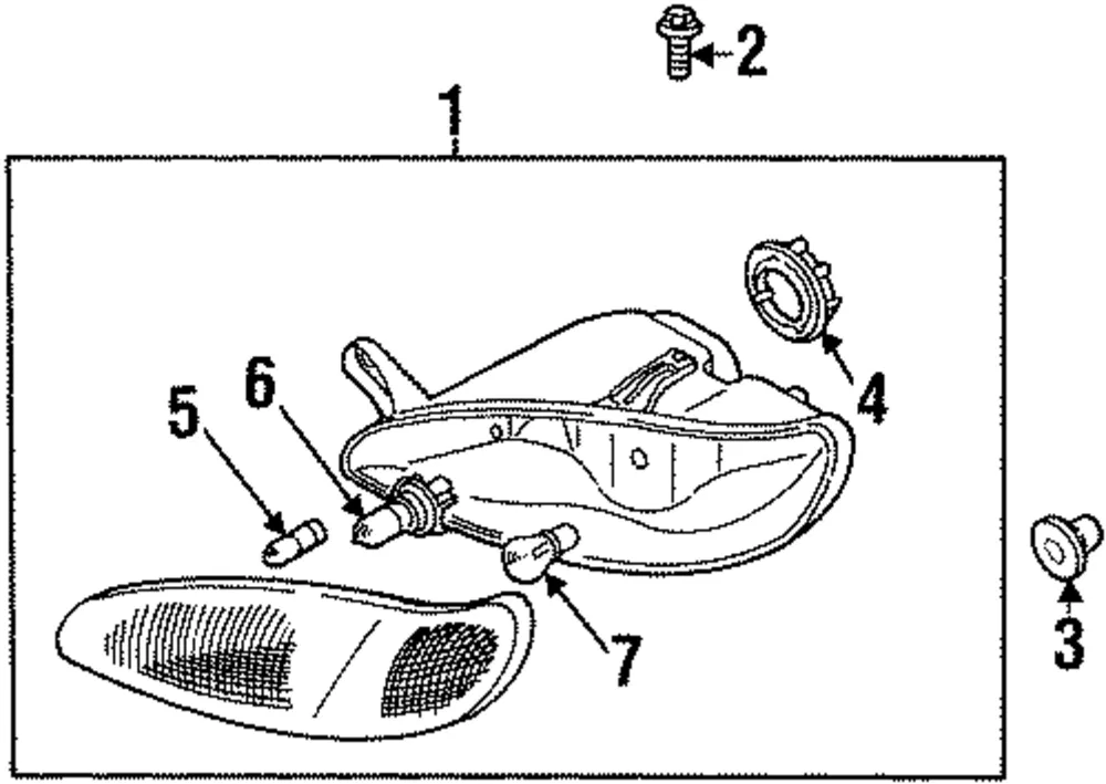 Headlamp Assembly - Passenger Side (RH) - Kia (0K2AA-51030)