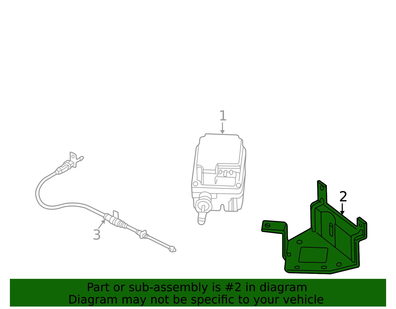 Actuator Assembly Bracket - Kia (0K2AA-66313B) - view 2