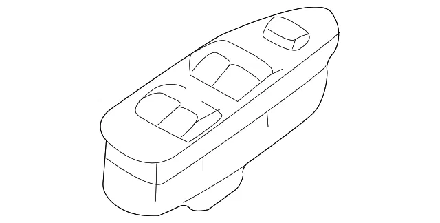 Window Switch - Driver's Side (LH) - Kia (0K2AA-66350B)