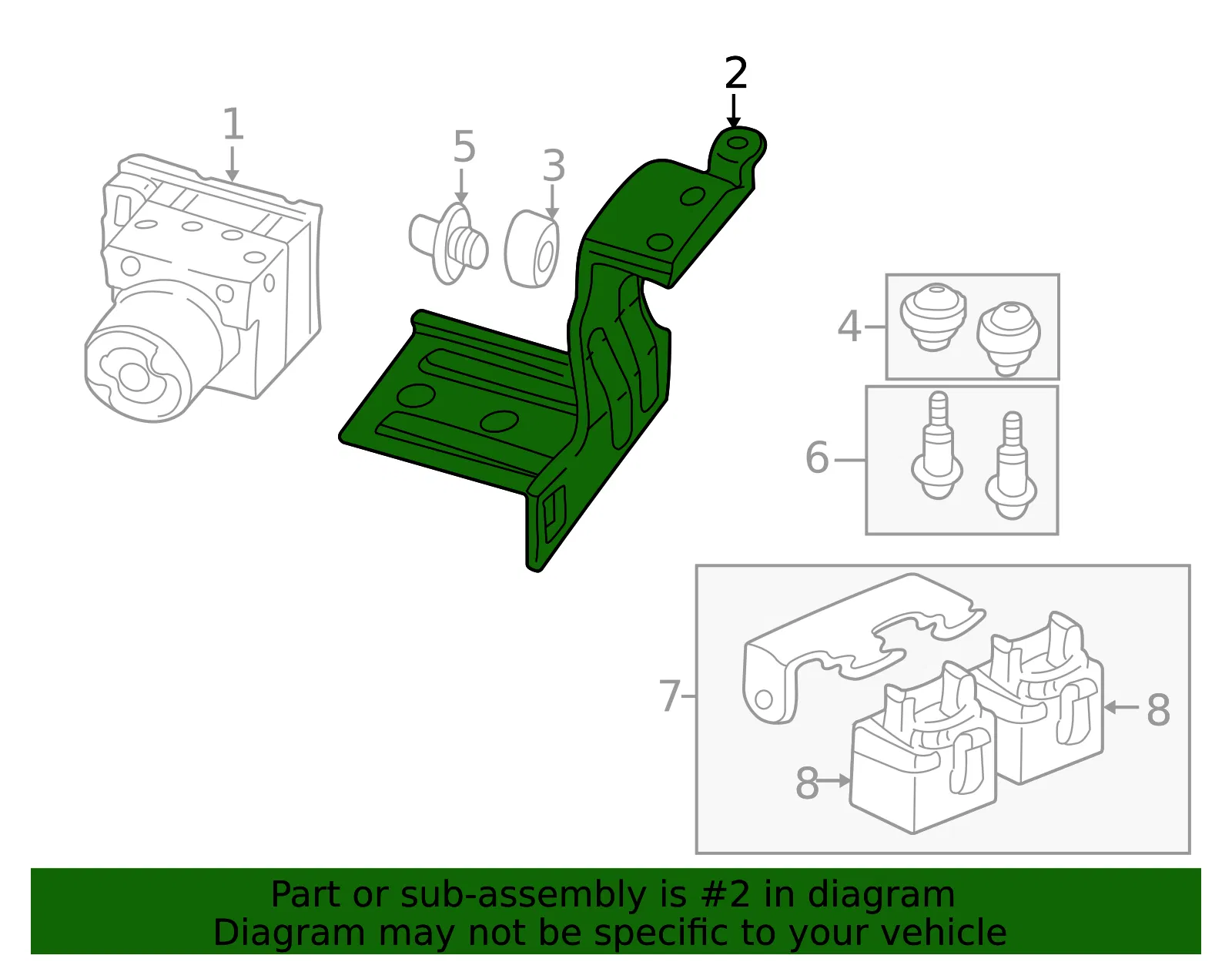 Actuator Bracket - Kia (0K2C1-43310C) - view 2
