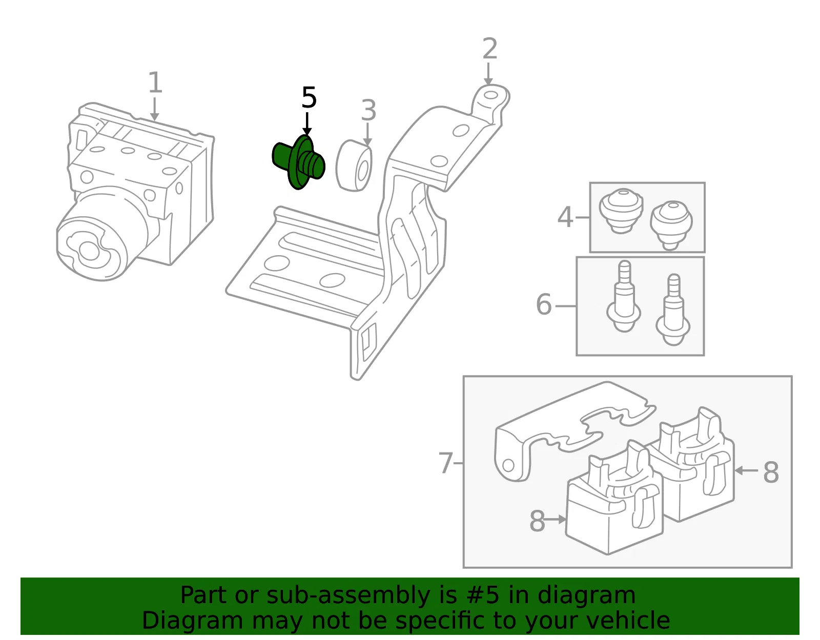 Actuator Insert - Kia (0K2C1-43725A) - view 2