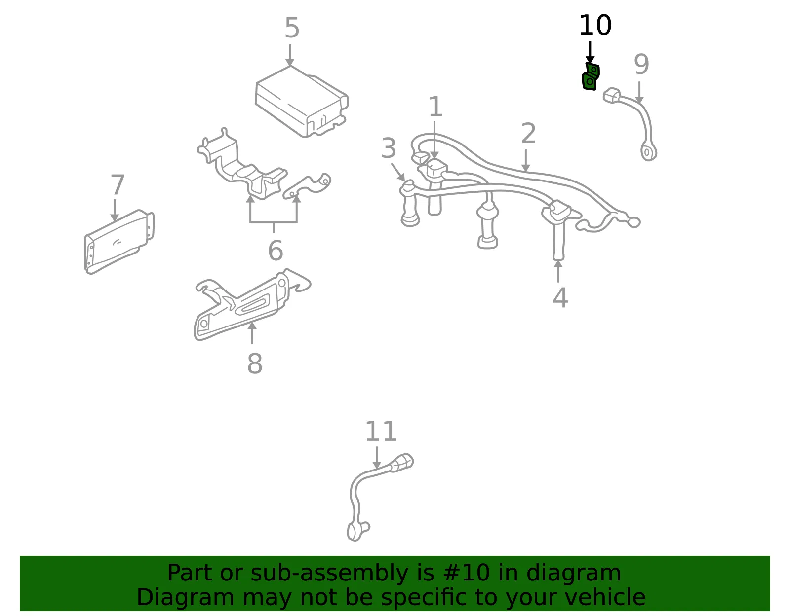 Knock Sensor Bracket - Kia (0K2CC-1892X) - view 2