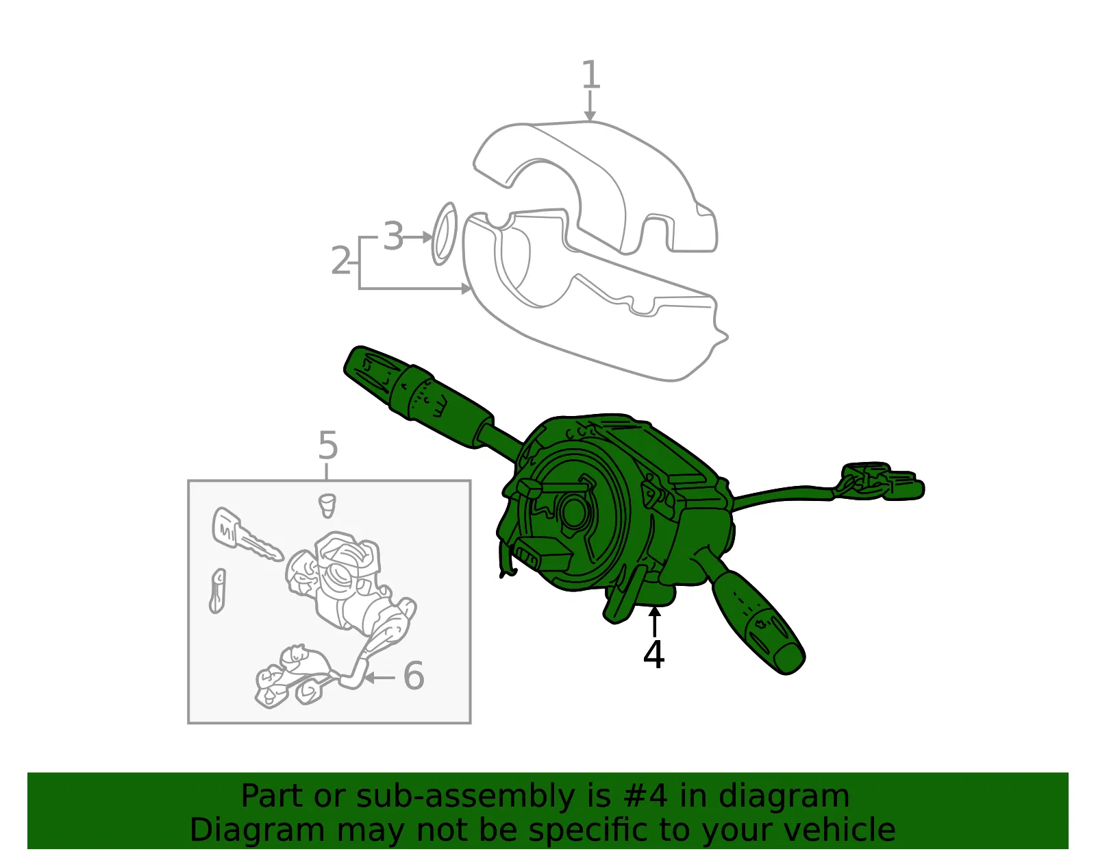 Combo Switch - Kia (0K2DM-66120) - view 2
