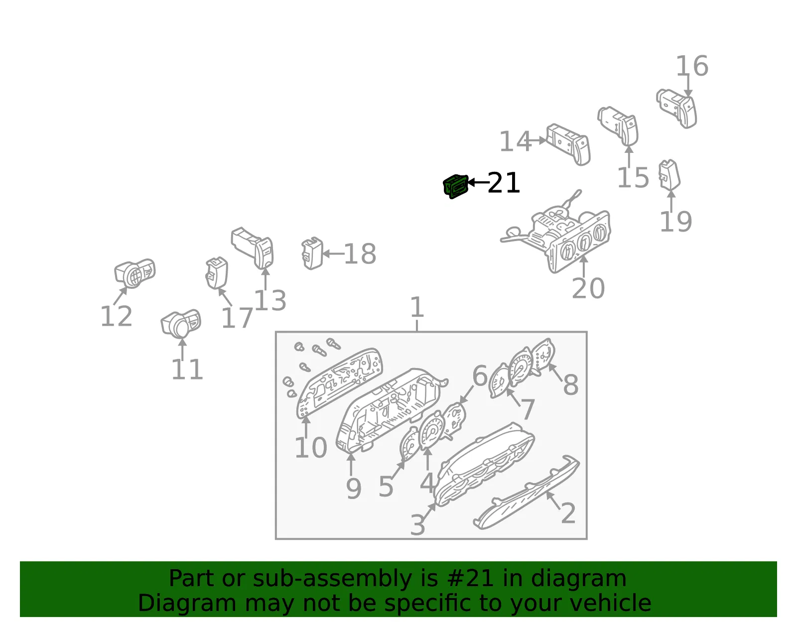 Clock - Kia (0K2N1-55710C) - view 2