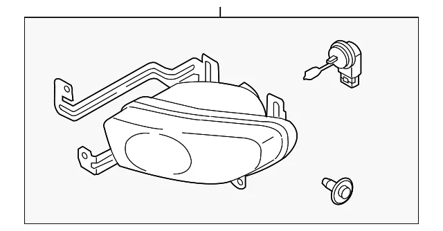Fog Lamp Assembly - Passenger Side (RH) - Kia (0K2S1-51510)