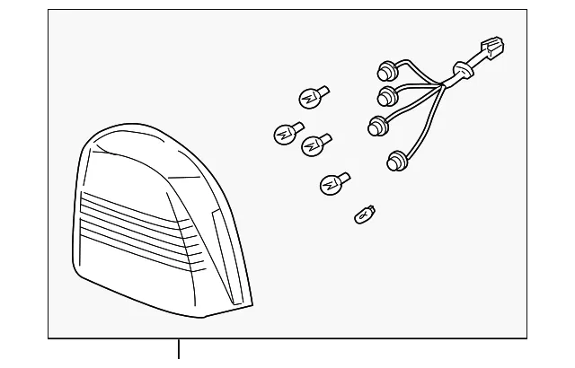 Tail Lamp Assembly - Driver's Side (LH) - Kia (0K2SR-51160A)
