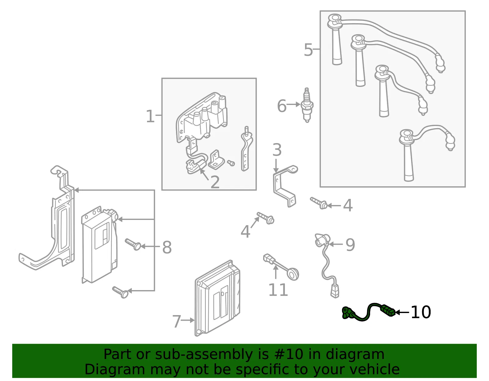 Crankshaft Sensor - Kia (0K30A-18891) - view 2