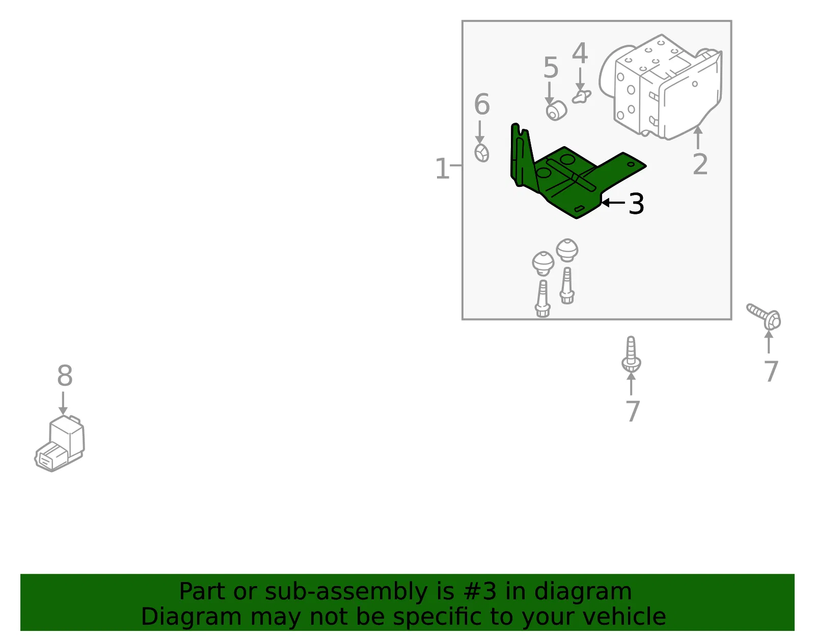 Actuator Bracket - Kia (0K31L-43310) - view 2