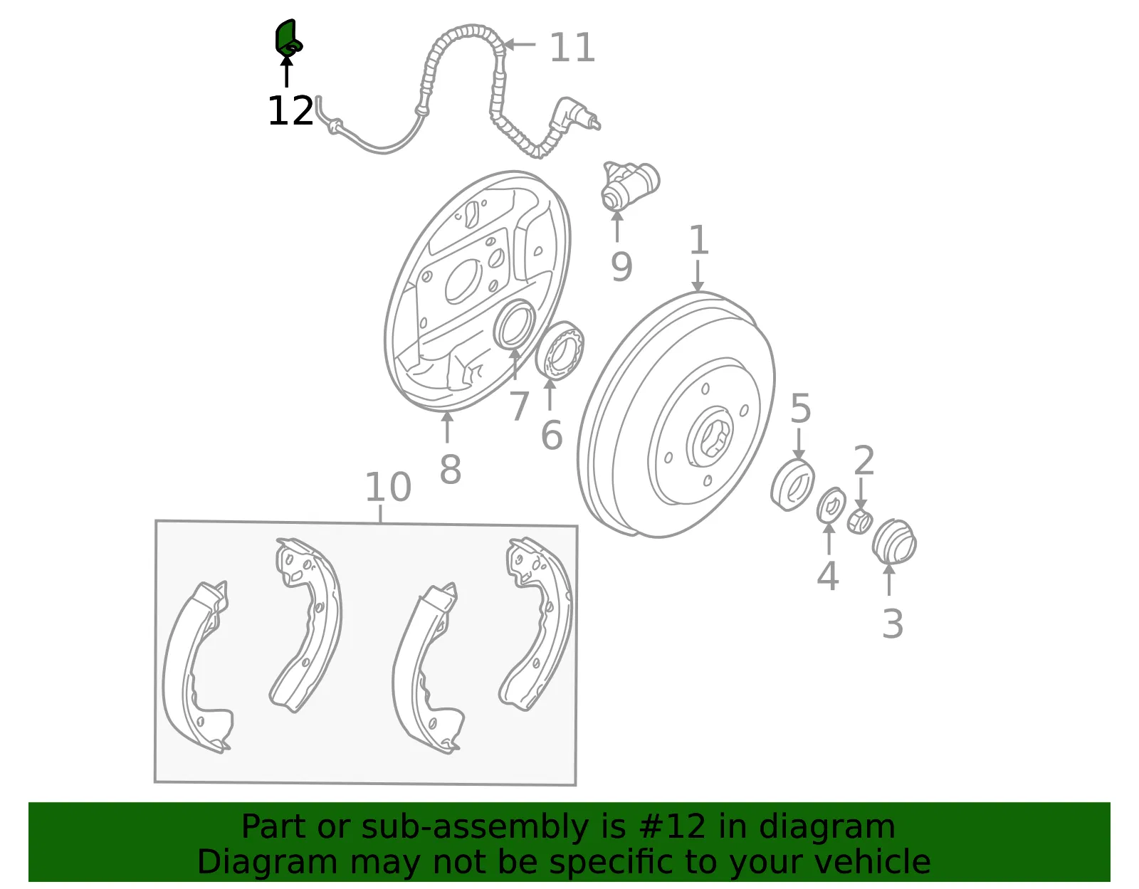 ABS Sensor Wire Bracket - Kia (0K31L-43722) - view 2