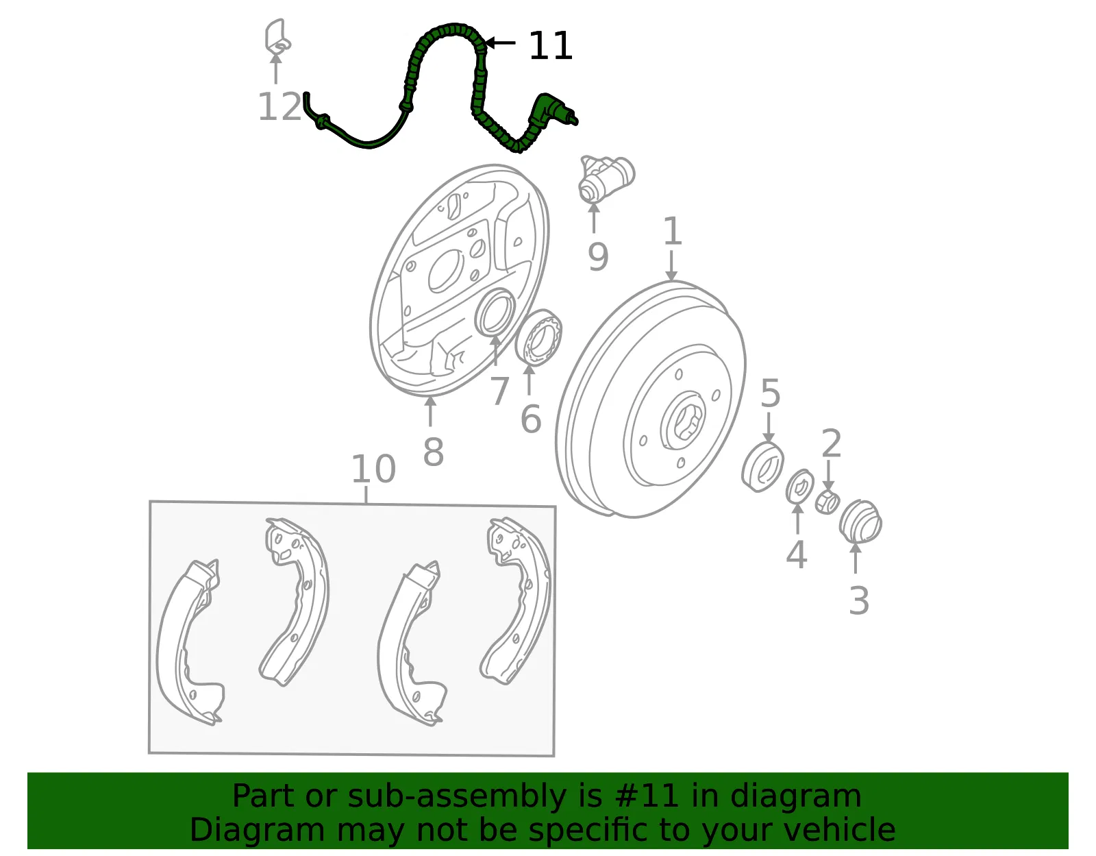 ABS Sensor Wire - Kia (0K31L-4372YD) - view 2