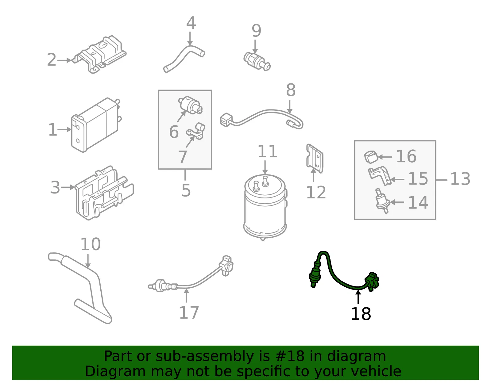 Oxygen Sensor - Kia (0K32B-18861) - view 2