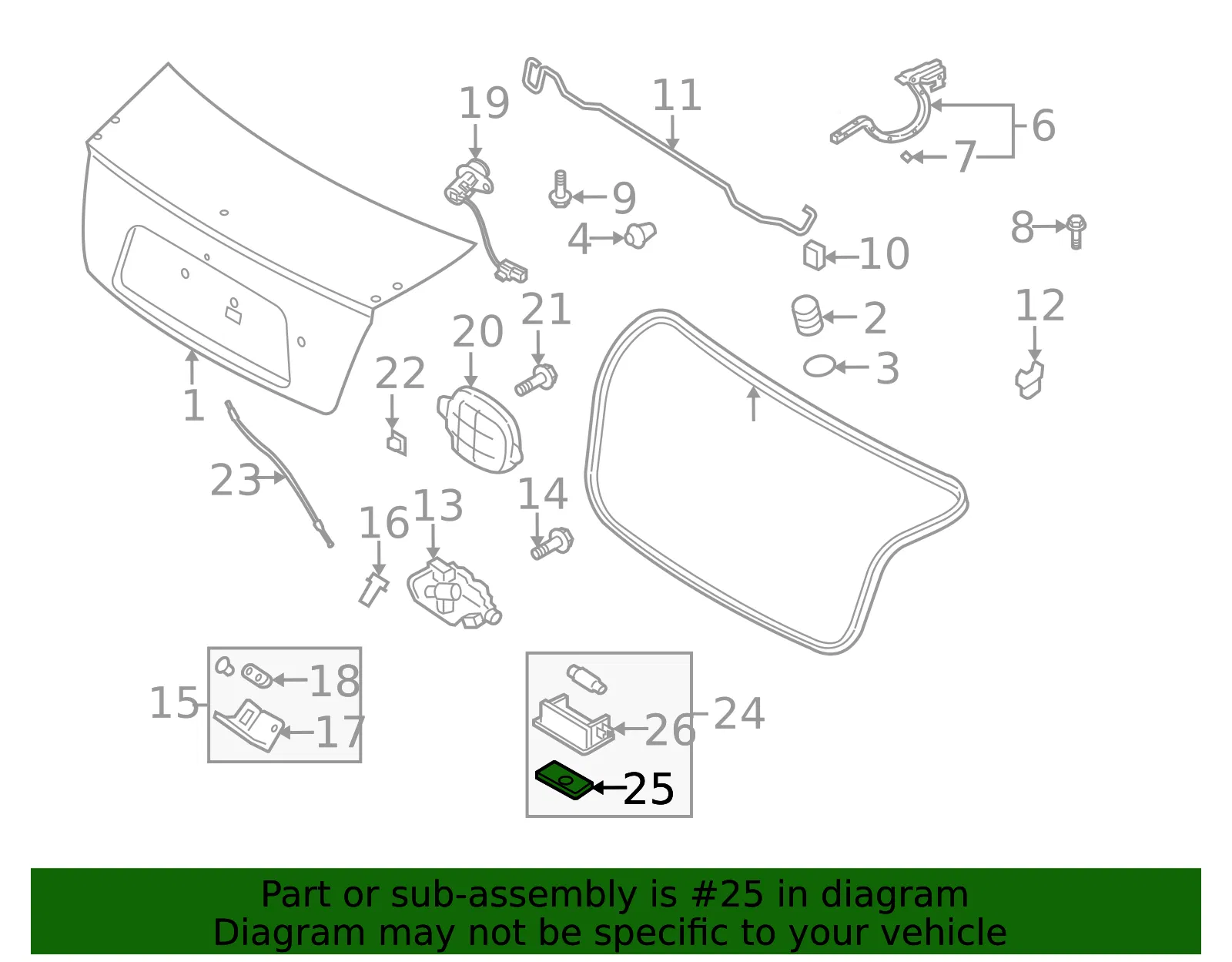 Cargo Lamp Lens - Kia (0K34A-51440) - view 2