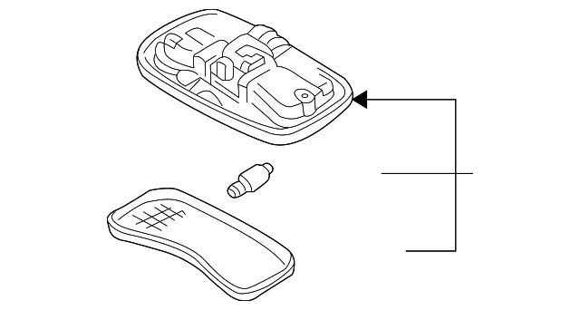 Dome Lamp Assembly - Kia (0K34W-5131006)