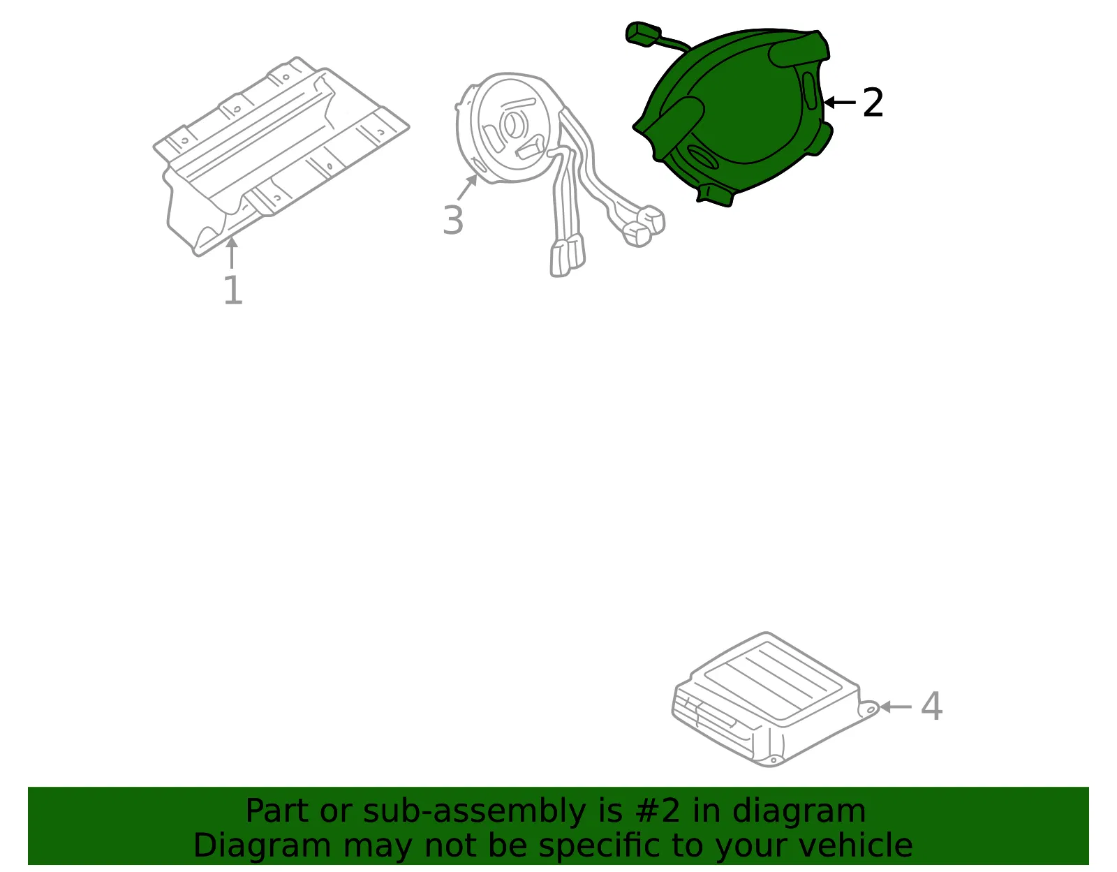 Driver Inflator Module - Kia (0K52Y-57K00A50) - view 2