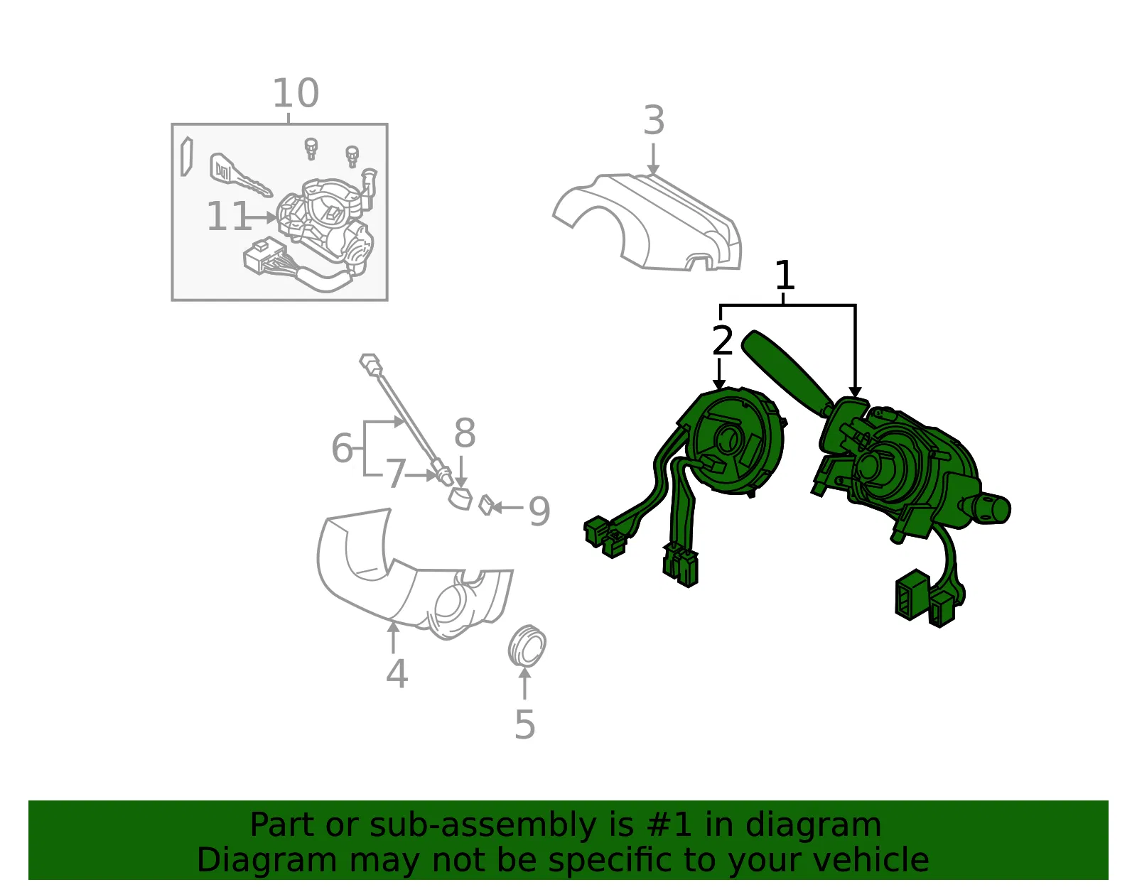 Combination Switch - Kia (0K54E-66120) - view 2