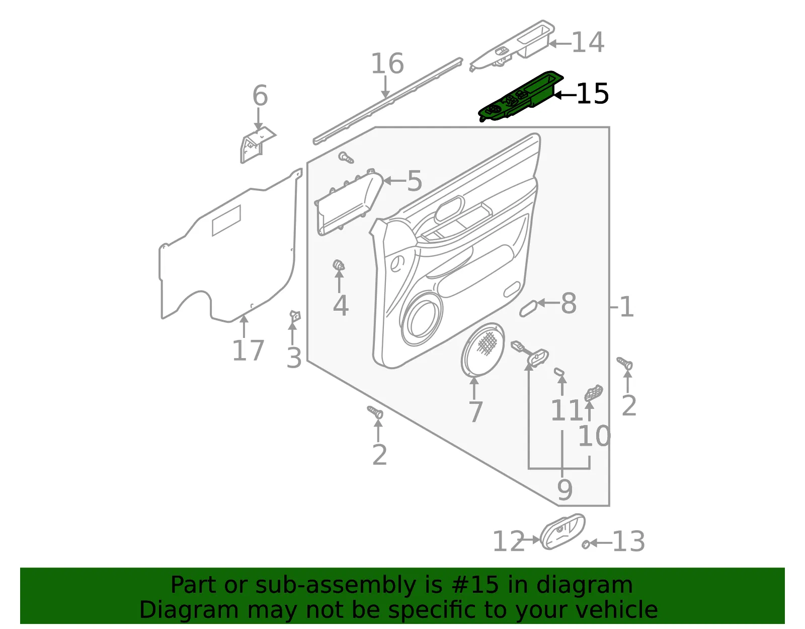Window Switch - Kia (0K54M-66350WQ) - view 2