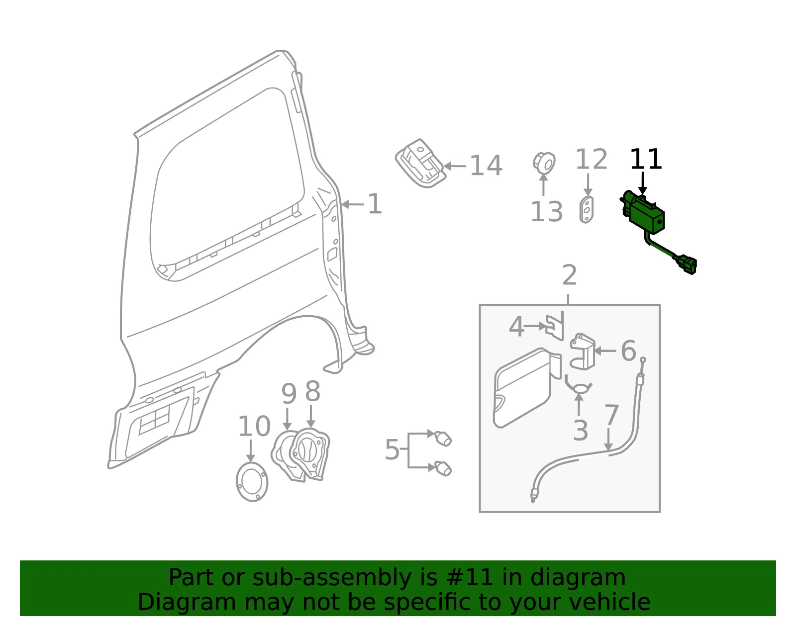 Lock Actuator - Kia (0K552-42470A) - view 2