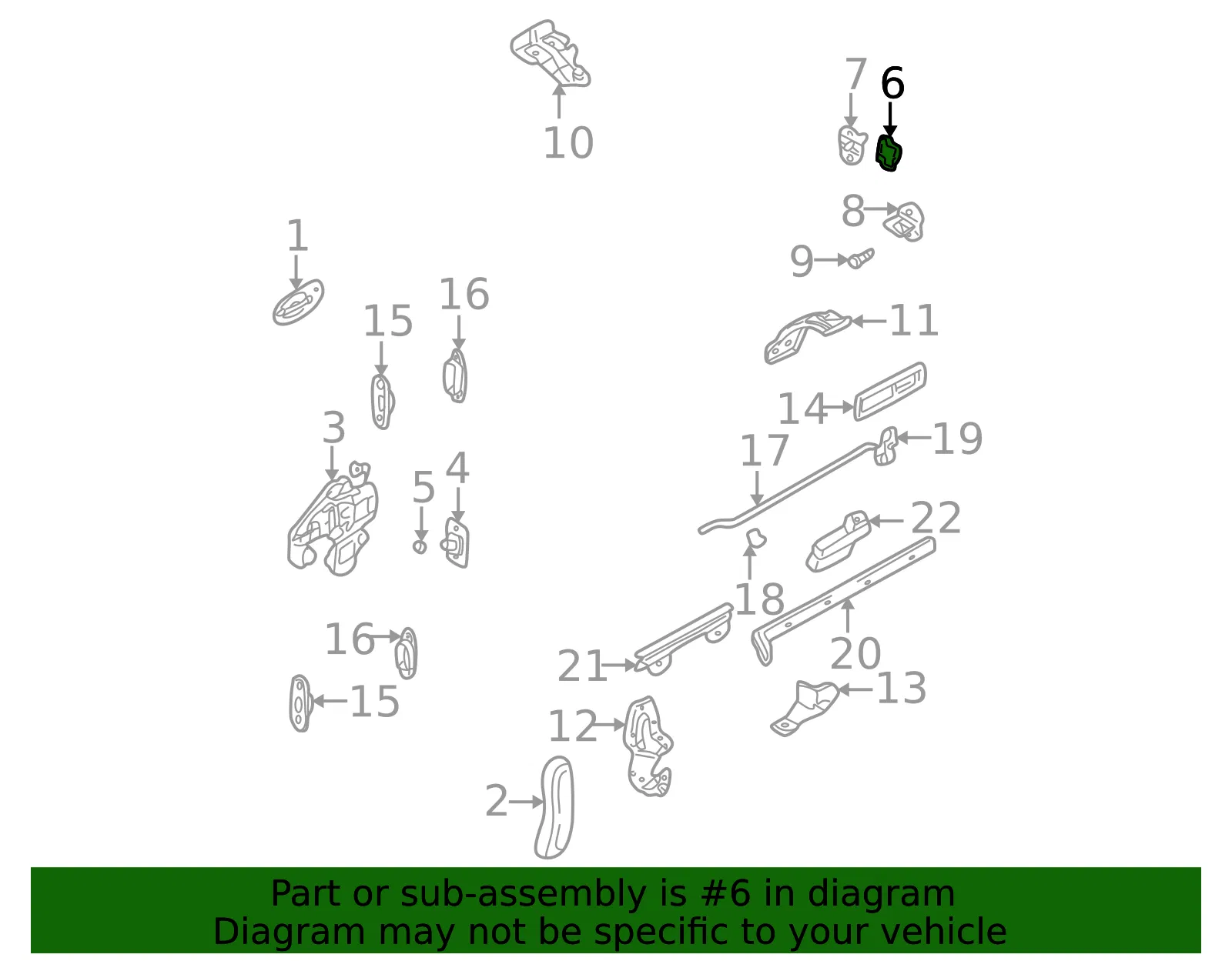 Lock Switch - Kia (0K552-73910A) - view 2