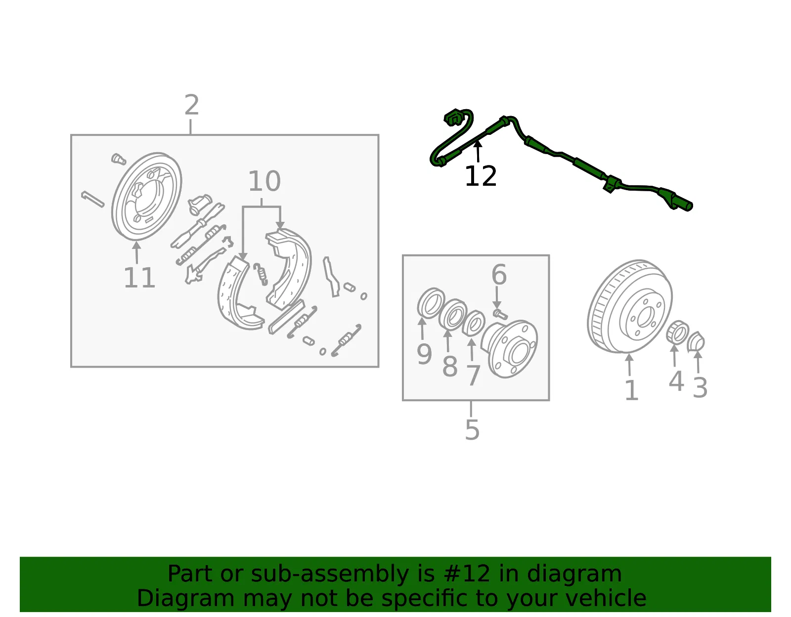 ABS Sensor - Kia (0K553-43712B) - view 2
