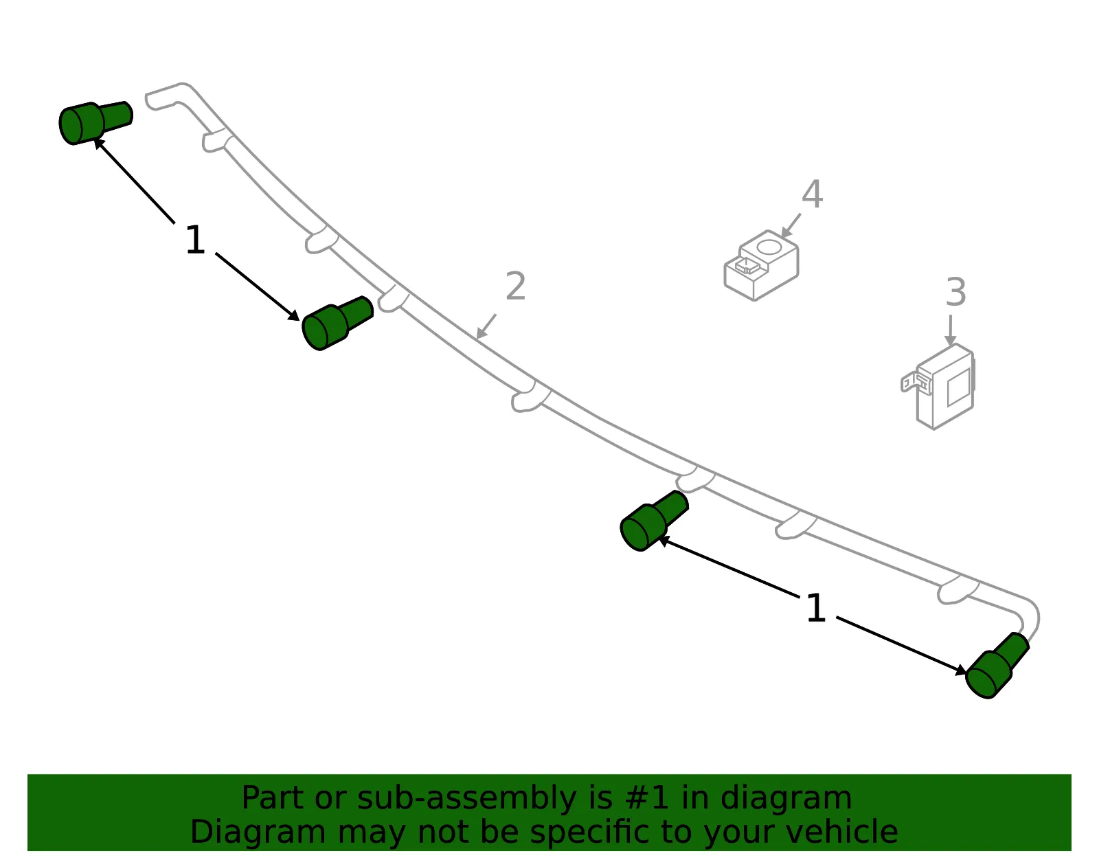 Reverse Sensor - Kia (0K58A-677P2) - view 2