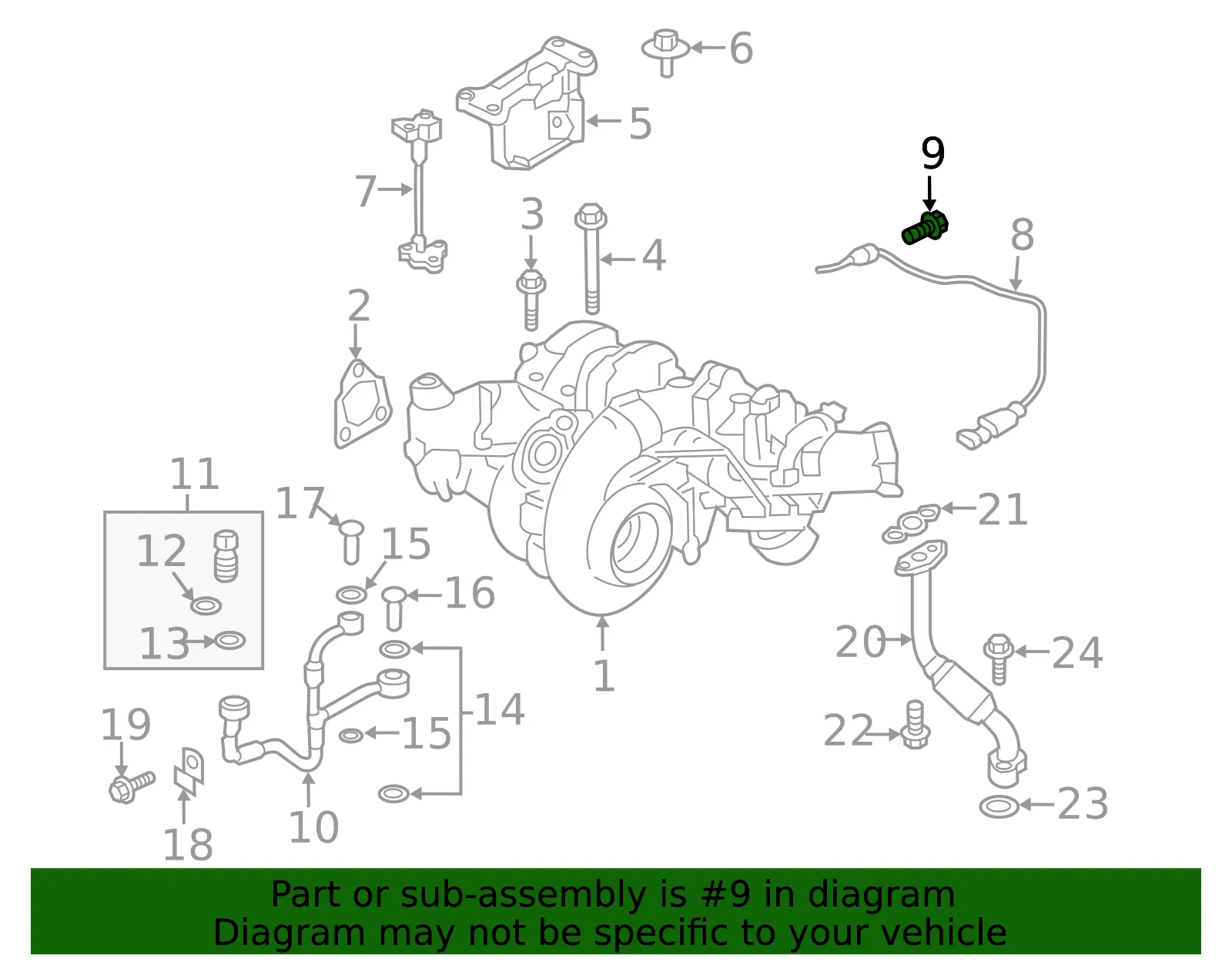 Sensor Bolt - Nissan (11035-EZ43D) - view 3