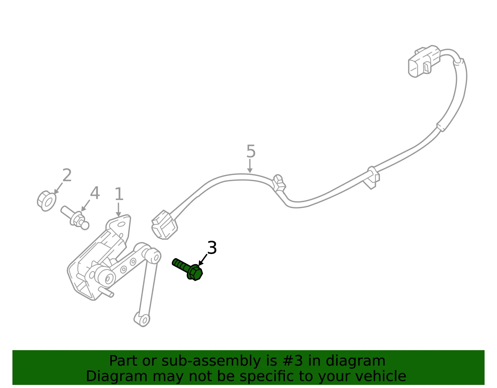 Height Sensor Bolt - Kia (11293-08166K) - view 2