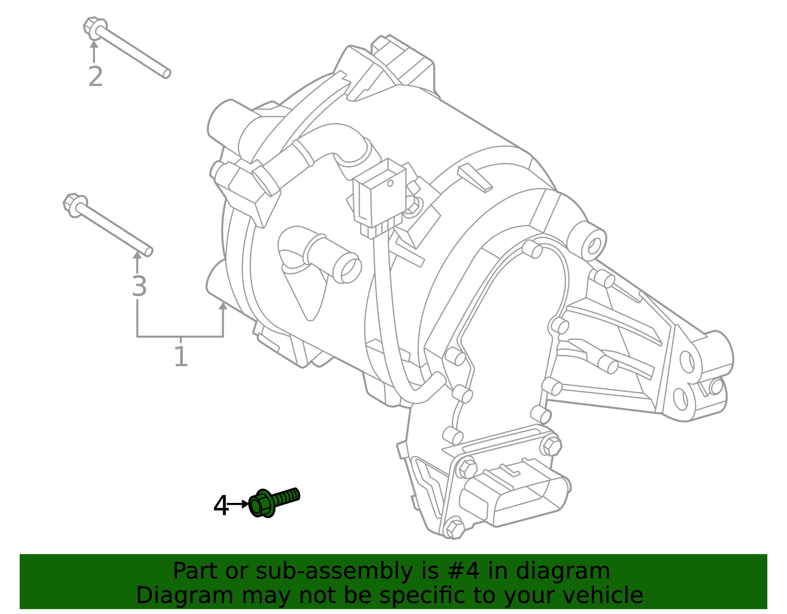 Generator Rear Bolt - Kia (11404-10456K) - view 2