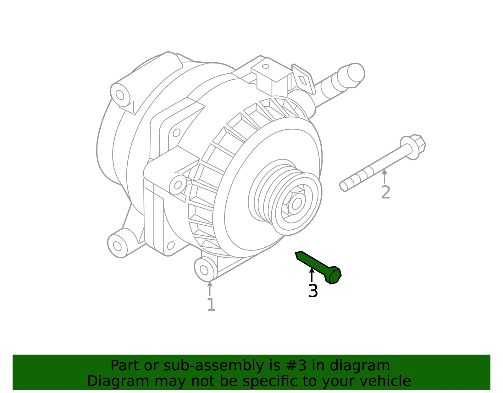 Alternator Mount Bolt - Kia (11404-10906K) - view 2