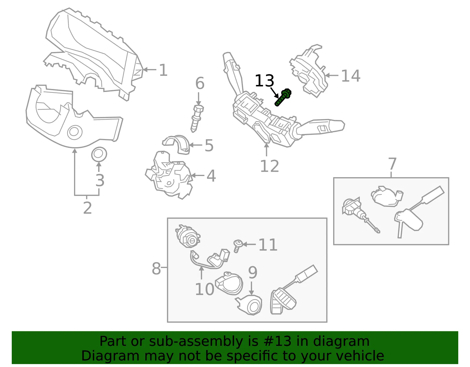 Multi Switch Screw - Kia (12290-05141) - view 2