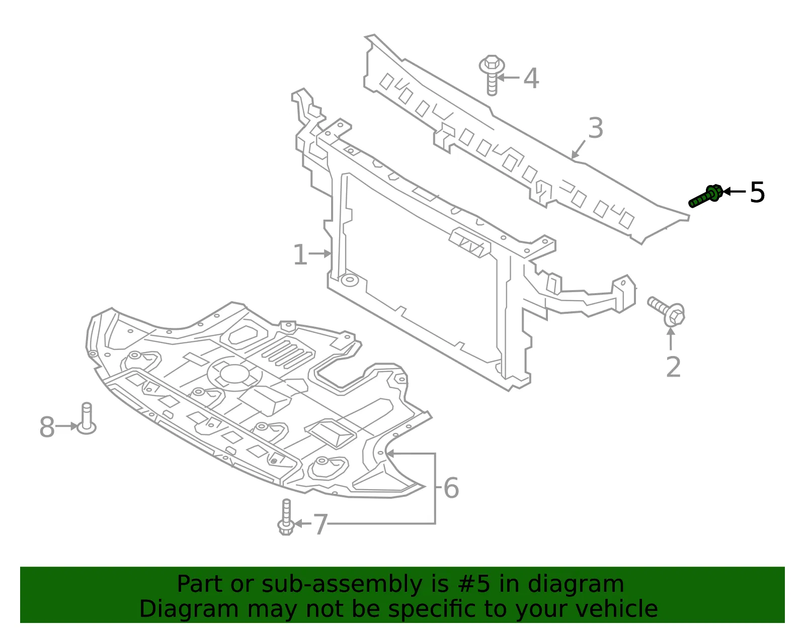 Backup Lamp Assembly Retainer Screw - Kia (12492-05147E) - view 2