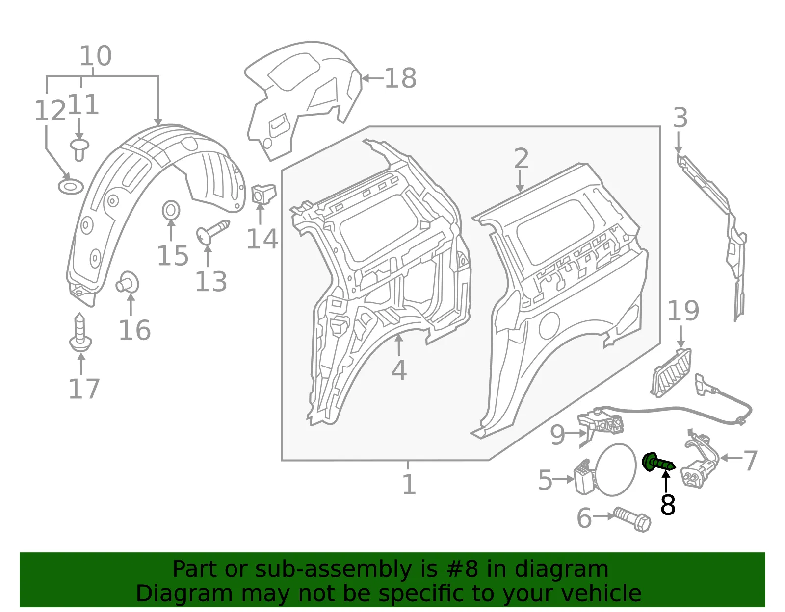 Actuator Bolt - Kia (12492-05253) - view 2