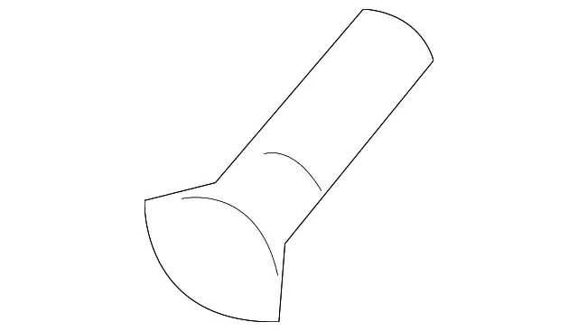 License Lamp Screw - Kia (12493-06206B)