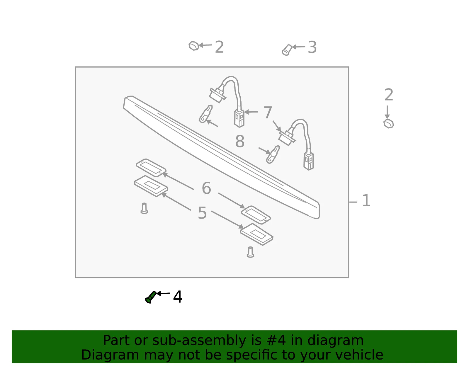 License Lamp Screw - Kia (12493-06206B) - view 2