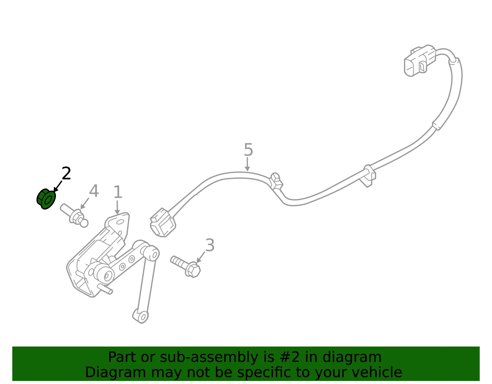 Height Sensor Nut - Kia (13250-06007K) - view 2