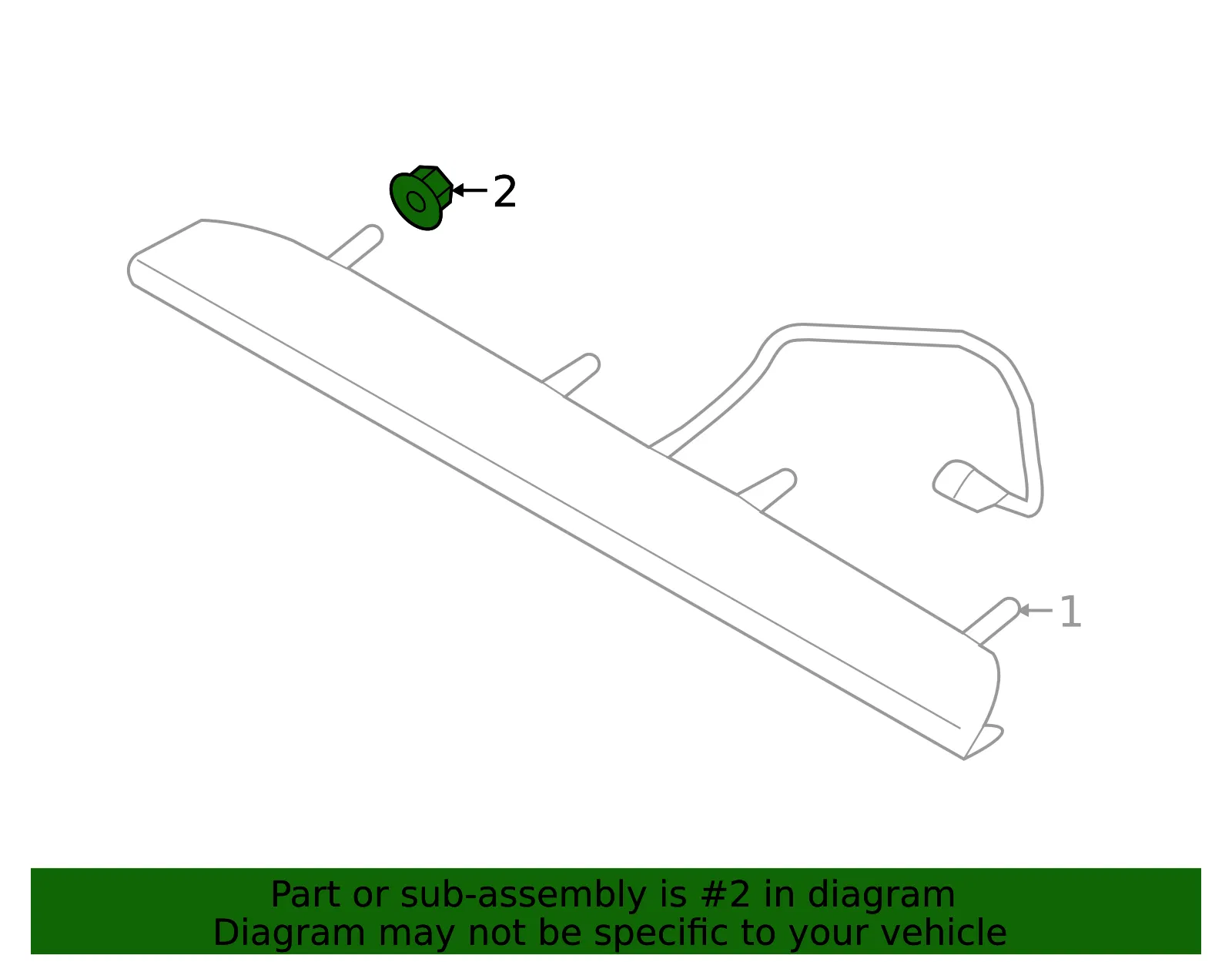 High Mount Lamp Nut - Kia (13395-05001) - view 2