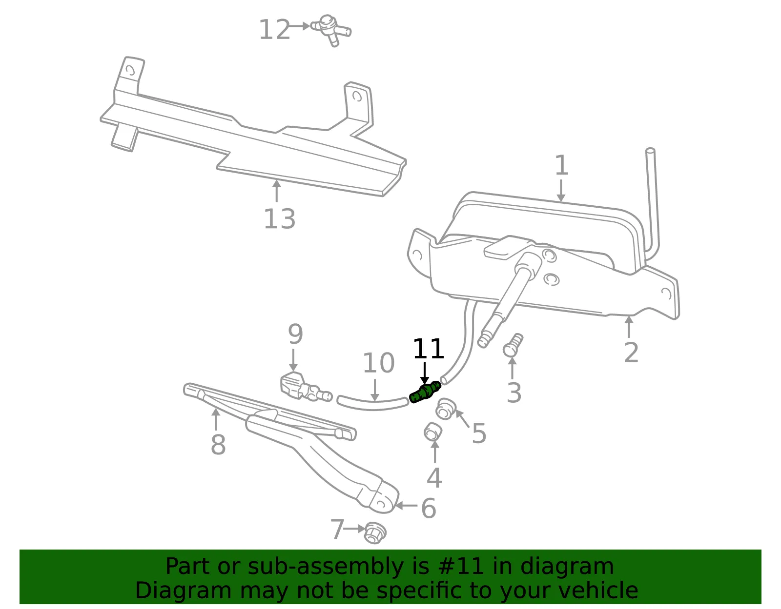 Headlight Washer Hose Connector - Volvo (1369856) - view 3