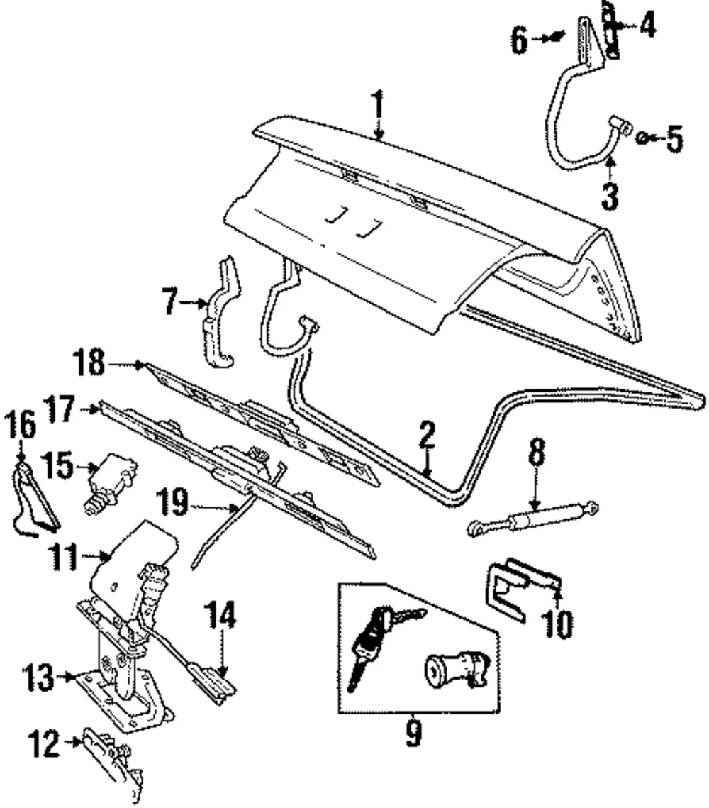 Trunk Open Warning Switch - Volvo (1372919)