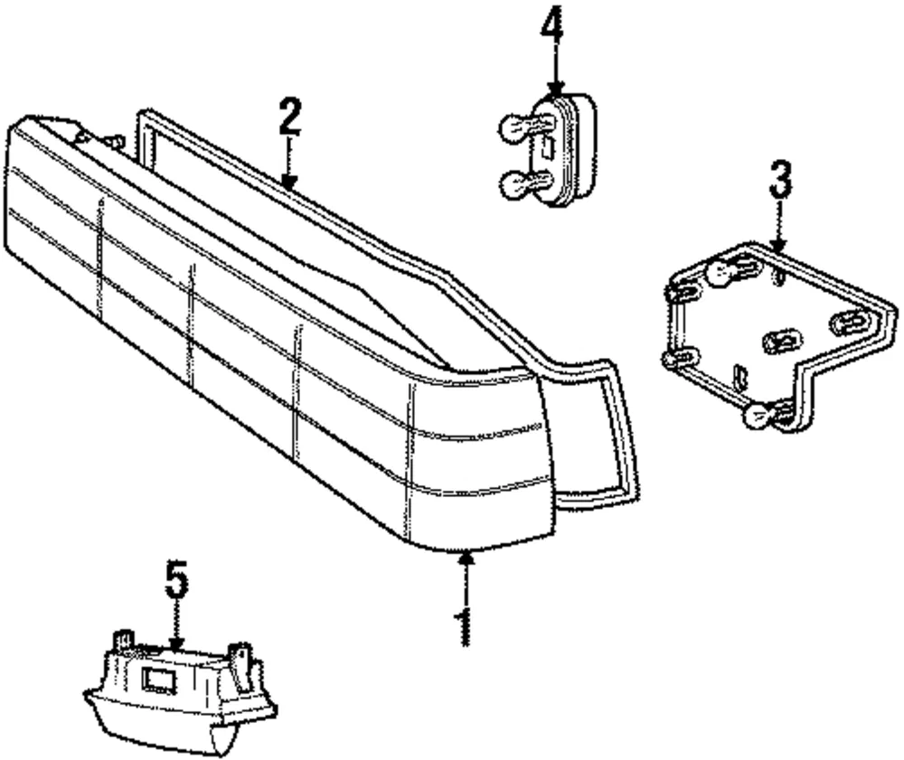 Tail Lamp Assembly - Passenger Side (RH) - Volvo (1374626)
